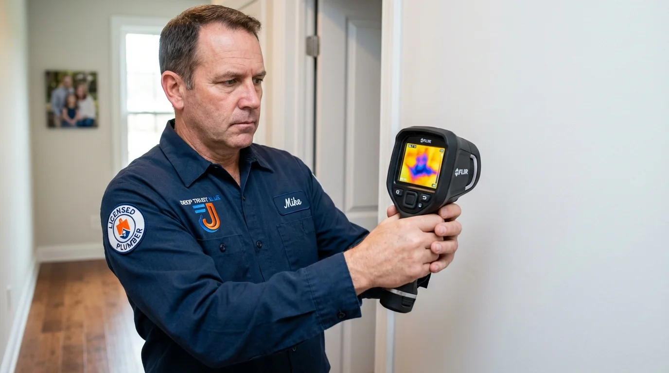 Thermal imaging leak detection by Johns Plumbing LLC in Conrad